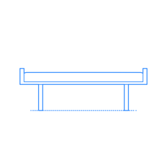 Furniture Benches Profile Bench Outline Drawing Svg Vector, Free Vectors File